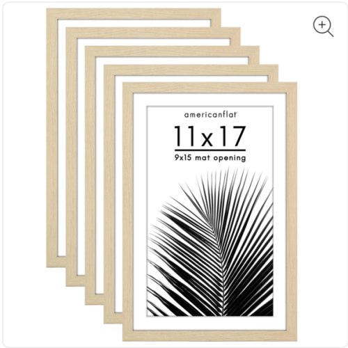 Set of 5 - Classic Gallery Picture Frame with Mat | Galleria Collectio – Americanflat