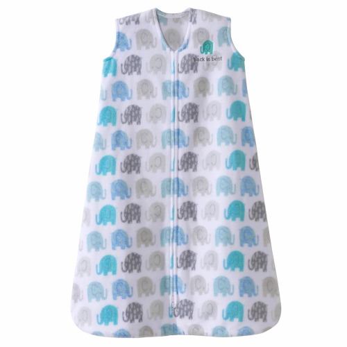 Elephant Print Micro-Fleece Wearable Baby Blanket XL | HALO