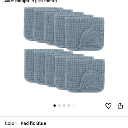 Comfy Cubs Muslin Burp Cloths (Pacific Blue)