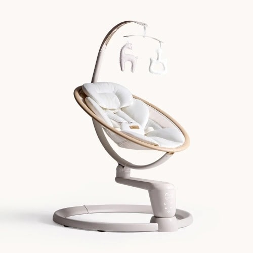 Harppa Weddell Signature Eye-Level Electric Baby Swing for Newborns 0-6M, Side-to-Side Swing Chair