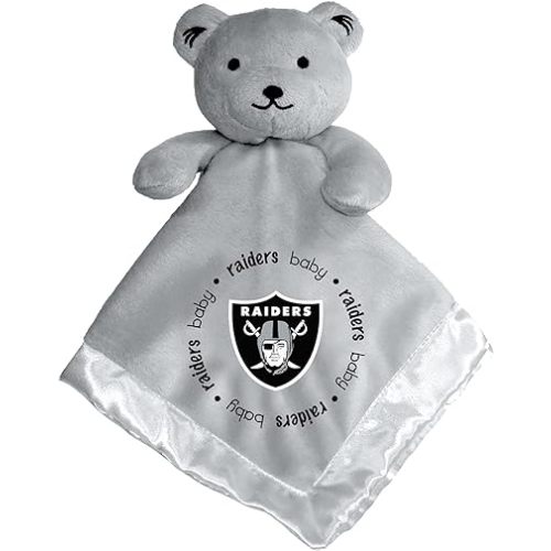 Baby Fanatic NFL Baby Security Blanket Bear Snuggle Toy for Newborn Boy Girl Unisex Stuffed Animal Officially Licensed- -Las Vegas Raiders