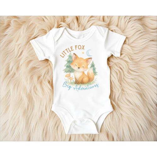 Little Fox Big Adventures Baby Onesie® Newborn Boy Gift Woodland Themed Clothes