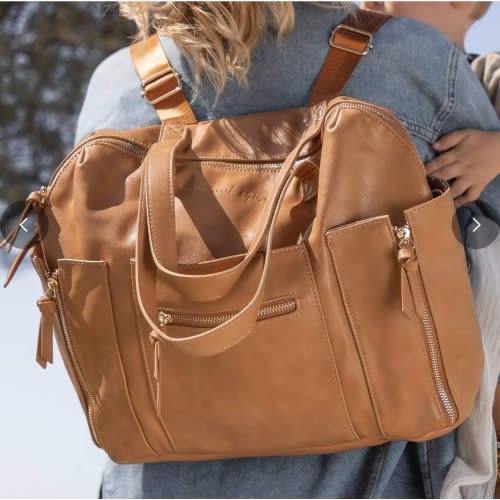 Chelsea Convertible Diaper Bag | Backpack to Tote | Vegan Leather Designer Baby Bag | Hannah and Henry