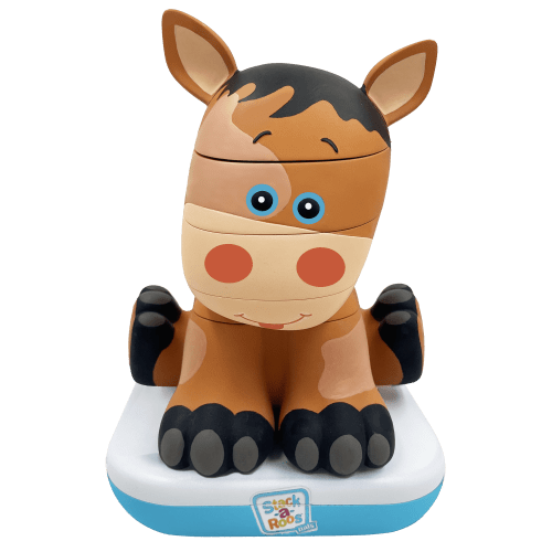 Stack-a-Roos Pals: Baby Horse - Lights & Sounds, Toddlers Ages 12+ Months, 5 Piece Stacking Animal Tower, Boys & Girls, Infant & Toddlers Toy