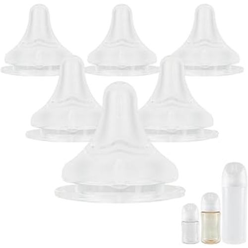 Silicone Nipple for Pigeon Bottle,Size SS,Newborn Flow Baby Bottle Nipples,0m+ 6 Count