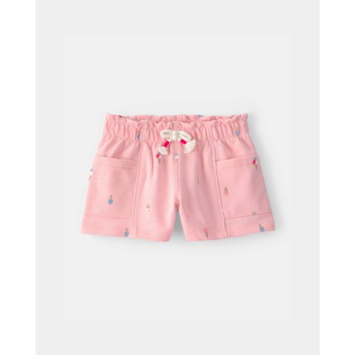 Baby Girl Ice Cream French Terry Shorts - Pink | Carter's