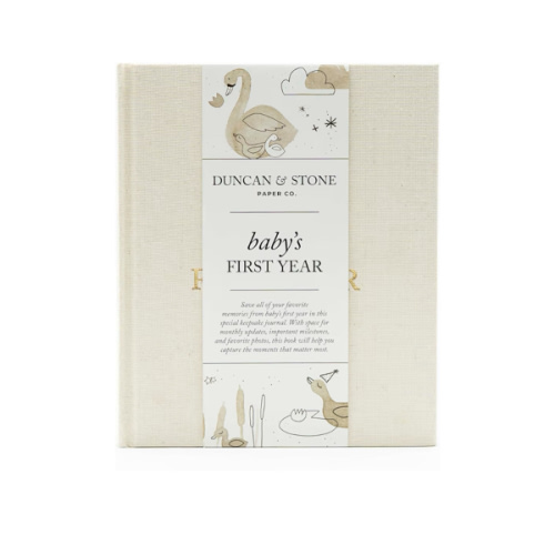 Baby First Year Book - Heirloom Keepsake Baby Memory Book to Record Important Milestones, Favorite Photos & More - Pregnancy Books (Cream,112 Pages)