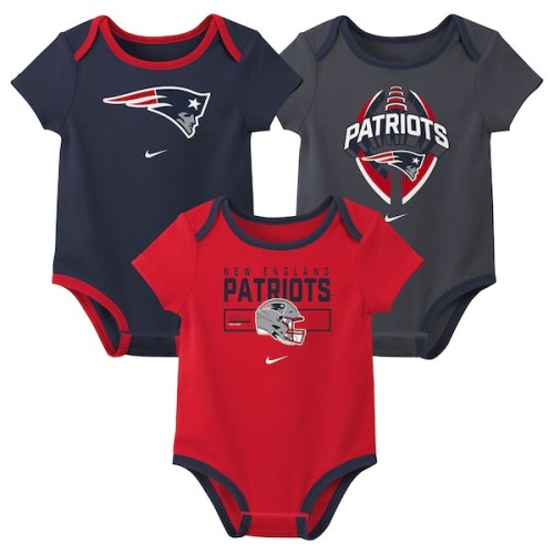 Newborn & Infant New England Patriots Nike Three-Piece Bodysuit Set