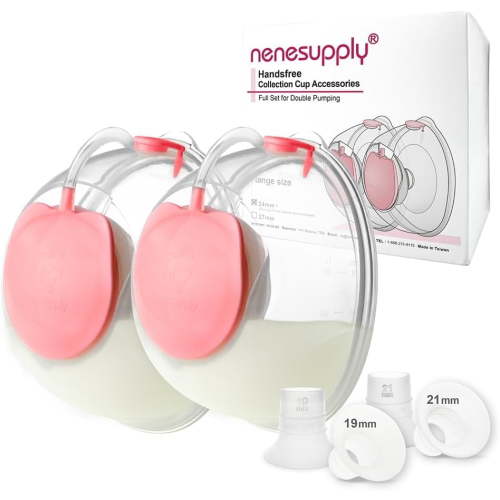 Nenesupply Handsfree Wearable Collection Cups Compatible with Spectra S1 S2 9 Plus Breast Pumps Cara Cups 24mm Silicone Flanges Replacement for Spectra Pump Parts Accessories