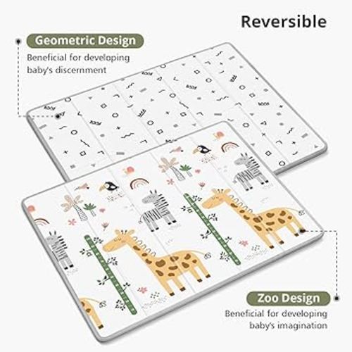 XL Baby Play Mat for Floor, PIGLOG 79" x 71"