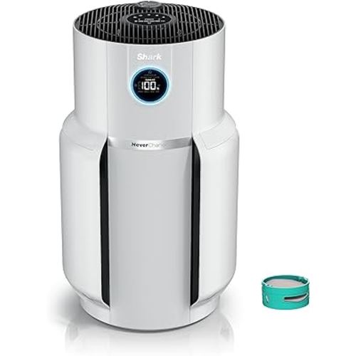 Shark Air Purifier with NeverChange Air Filter Technology, 5 Year HEPA Filter, Covers 1400 Sq. ft, Odor Neutralizer and Clean Sense Technology, Removes 99.98% of Dust & Allergens, HP302 (Renewed)