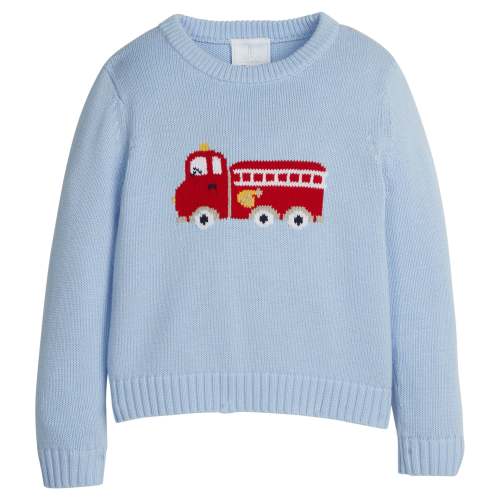 Intarsia Sweater - Fire Truck