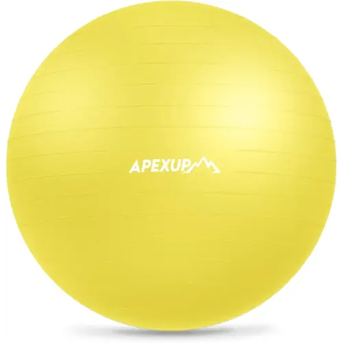 APEXUP Yoga Ball Exercise Ball Anti Slip Heavy Duty for Fitness, Balance & Core Workout, Balance Training, Pregnancy & Physical Therapy, 5 Sizes