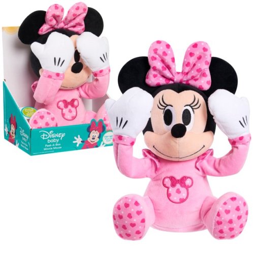 Disney Baby Peek-A-Boo Plush, Minnie Mouse, Plush Animated, Ages 09 Month And Up