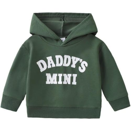 Baby Boy Hoodie Sweatshirt Daddy's Mini Pullover Hooded Top 0-4T