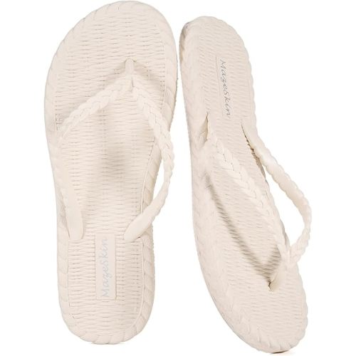 mazeskin Beach Soft Flip Flops for Women Shower Bath Quick Drying House Slippers Shoes Non-Slip Rubber Thong Sandals