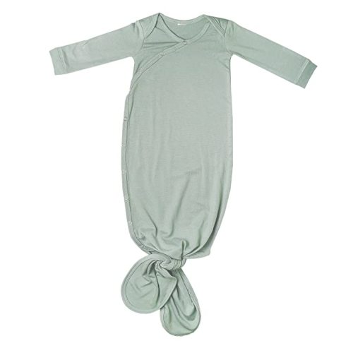 Copper Pearl Baby Gown - Knotted Newborn Sleepers for Baby Boy and Girl, Soft Stretchy Long Sleeve Infant Gowns with Bottom Tie and Hand Mittens, Perfect Hospital Coming Home Outfit (Briar)
