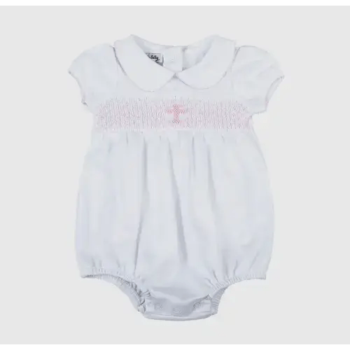 Pink Blessed Smocked Collared Bubble – VACE