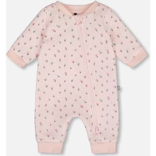Organic Cotton One-Piece and Baby Romper, Pink Mini Floral