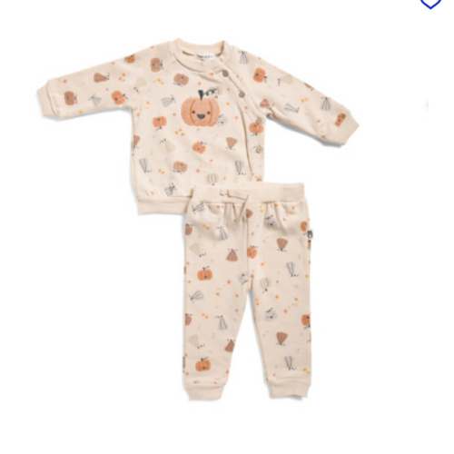 Newborn Boys 2pc Pumpkin Print Sweatshirt And Pants Set | Baby Boys (0-24m) | Marshalls