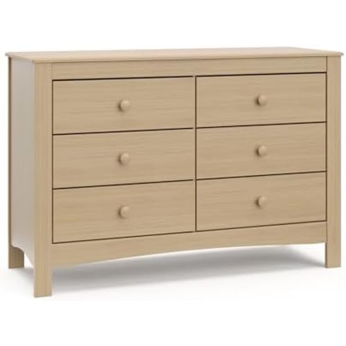 Graco Noah 6-Drawer Dresser (Driftwood) – GREENGUARD Gold Certified, Wood Dresser for Bedroom, Kids & Nursery Storage Chest, Safety Interlocking Drawers, Pre-Installed Tracks, Kids Chest