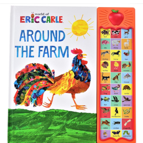 World of Eric Carle, Around the Farm 30-Button Animal Sound Book - Great for First Words - PI Kids