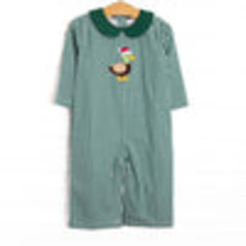 Merry Mallard Applique Romper, Green – Stitchy Fish