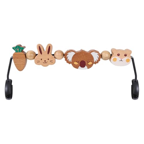 BEBOAN Baby Bjorn Bouncer Toy Bar - Toy Bar for Soft & Bliss Baby Bouncer, 360°Rotating Natural Wooden Toys, Easy to Attach/Remove Exciting Design for Curious Babies(Cute Animals)