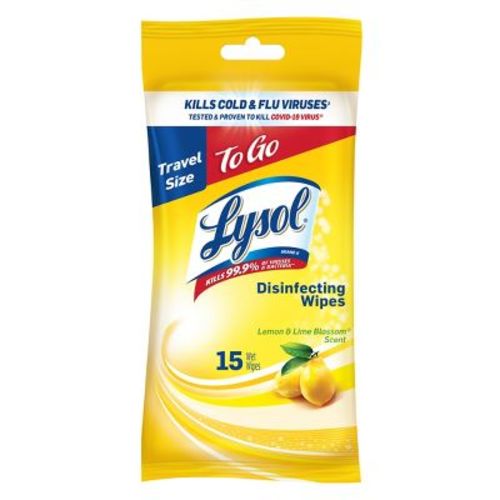 Lysol Lemon and Lime Blossom Disinfecting Wipes - 15ct