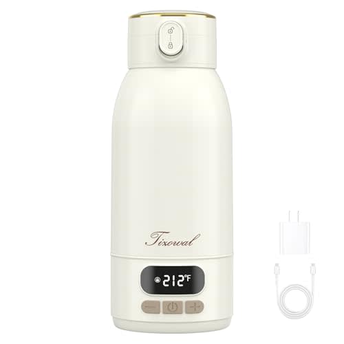 Portable Bottle Warmer for Travel Portable Milk Warmer for Baby Travel,Multi-Speed Keep Warm Function, 95-212℉ 17oz Capacity,66W Battery,24hrs Keep Warm,Best Choice for Travel Bottle Warmer on The Go