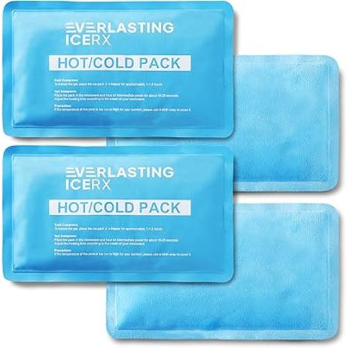 Reusable Hot and Cold Gel Soft Ice Packs - 4 Pack Large Gel Ice Pack - Hot and Cold Therapy Solution for Injuries, Cold Packs for Pain Relief - Ice Packs for Injuries Reusable - 10 x 5