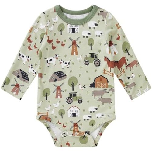 pureborn Baby Boys Girls Bodysuit Super Soft Cotton Romper 0-24 Months