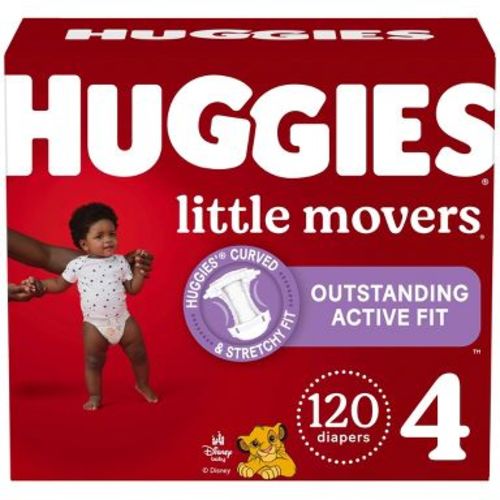 Huggies Little Movers Diapers - Size 4 - 120ct