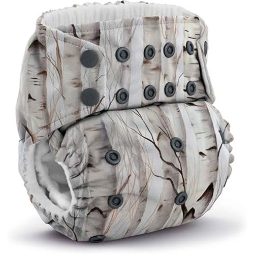 Kanga Care Rumparooz G3 Stay Dry Cloth Diaper Reusable One Size Pocket Diaper Patented Inner Double Gusset 2 pcs Microfiber Insert Soaker (6-55+ lbs) - Aspenglow