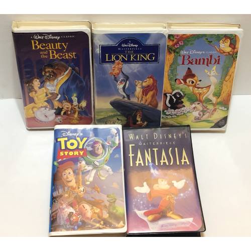 Vintage Disney Clamshell VHS Tapes