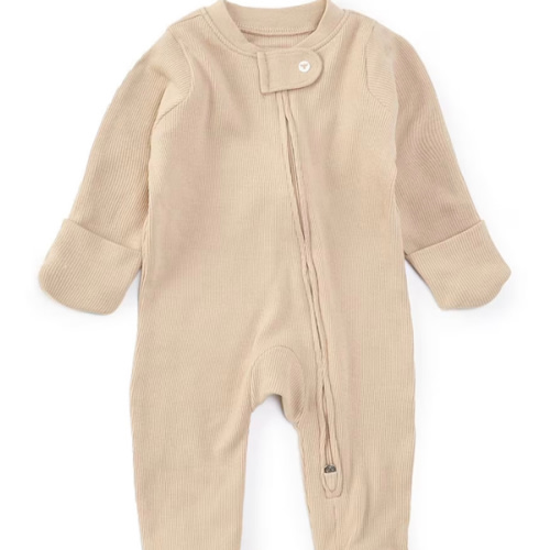 Burt's Bees Baby Long-Sleeve Organic Cotton Solid Footie Coverall
