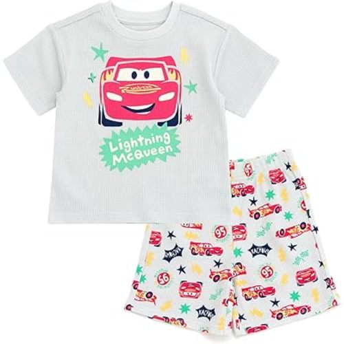 Disney Waffle Knit T-Shirt and Shorts Outfit Set — Size 6-9