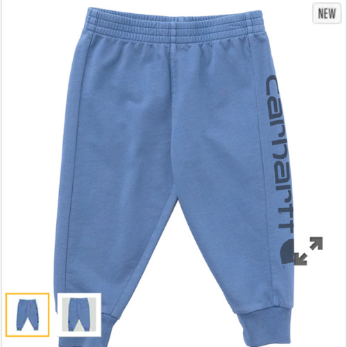 Boys' Elastic Waistband Re-Engineered Garment Dye Logo Sweatpant (Baby/Toddler) | Licensed | Carhartt