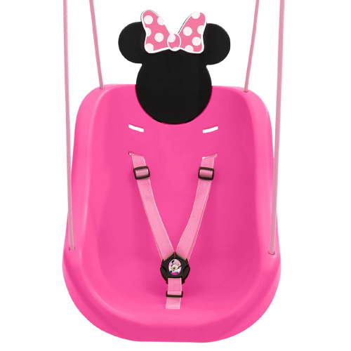 Disney Minnie Mouse 2-in-1 Outdoor Swing by Delta Children – for Babies and Toddlers – Full Bucket Seat, Pink