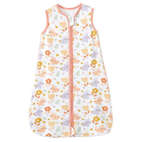 WIBACKER Baby Sleep Sack TOG 0.5 Wearable Blanket for Babies 100% Cotton 2-Way Zipper 0-6 Months Newborn