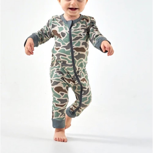 Retro Duck Camo Baby Zip Up | Hunting Infant Gift | BURLEBO