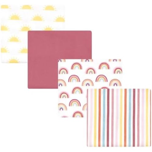 Luvable Friends Little Treasure Flannel Receiving Blankets 4pk