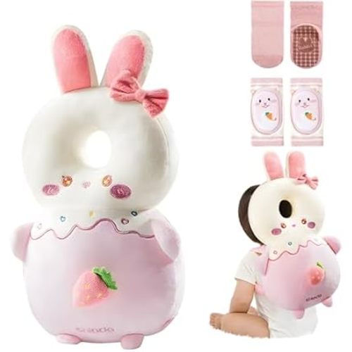 Baby Head Protector,Adjustable Baby Head Protection Backpack (Rabbit)