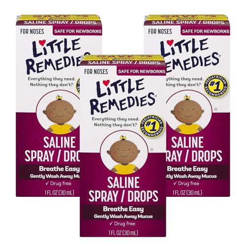 Little Remedies Sterile Saline Nasal Mist, 3 oz (Pack of 3)