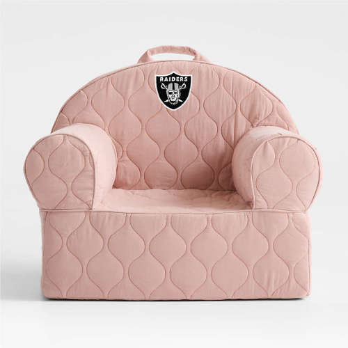 NFL Las Vegas Raiders Large Rosy Lilac Quilted Cotton Corduroy Kids Lounge Nod Chair Cover