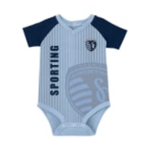 SKC Sporting Kansas City SMOKEBLUE Baby Clever Goalie Design One Piece - 133410084