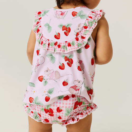 Country Mouse Flowy Ruffled Top Bummie Set
