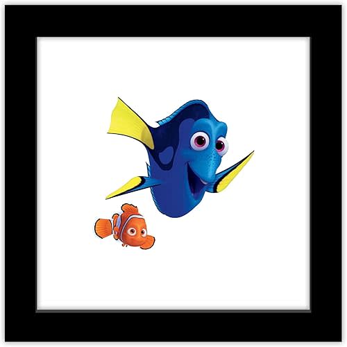 Trends International Gallery Pops Disney Pixar Finding Dory - Nemo and Dory Wall Art Wall Poster, 12.00" x 12.00", Black Frame Version