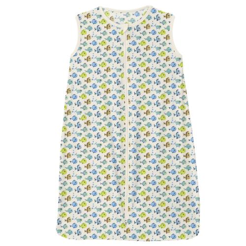Print Summer Sleep Bag in Natural Fishies