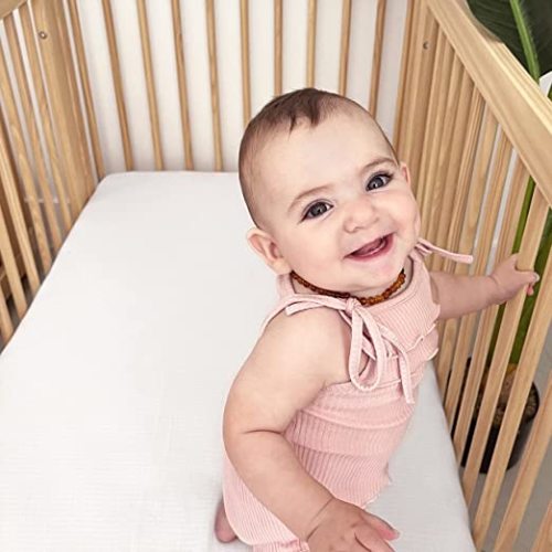 Newton Baby Organic Fitted Crib Sheets (2-Pack) - 100% Breathable and Ultra-Soft, 100% Organic Muslin Cotton, Fits All Standard Cribs, White…
